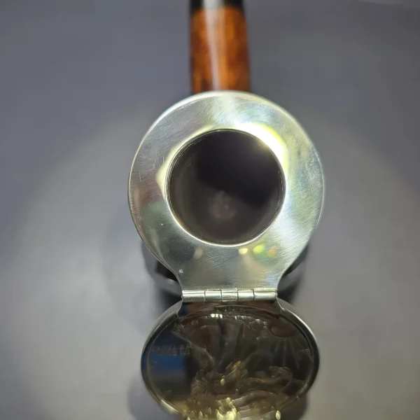 Dunhill 2005 Amber Root XL03 Smooth Giant Billiard w/ Silver Eagle Wind Cap Estate Briar Pipe, Unsmoked - Image 12