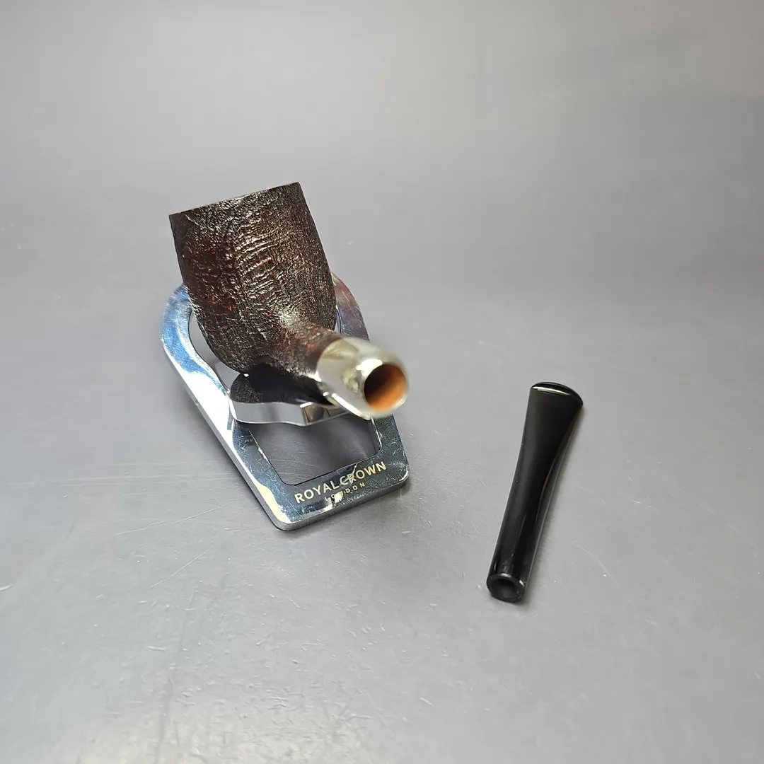 MBSD Briars Timeless Traditions 1 Sandblasted Billiard w/ Silver Handmade Briar Pipe, New - Image 12