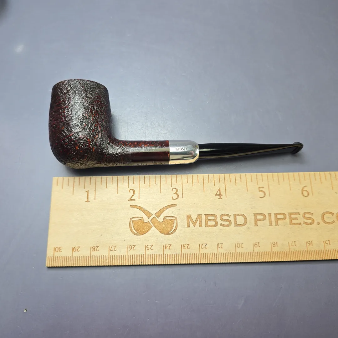 MBSD Briars Timeless Traditions 1 Sandblasted Billiard w/ Silver Handmade Briar Pipe, New - Image 12