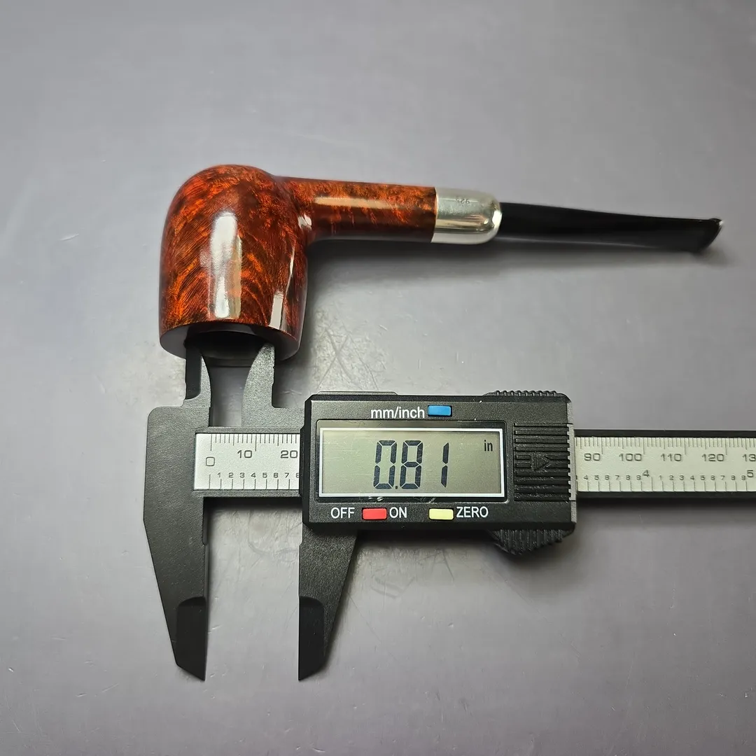 MBSD Briars Timeless Traditions 1 Smooth Billiard w/ Silver Handmade Briar Pipe, New - Image 12