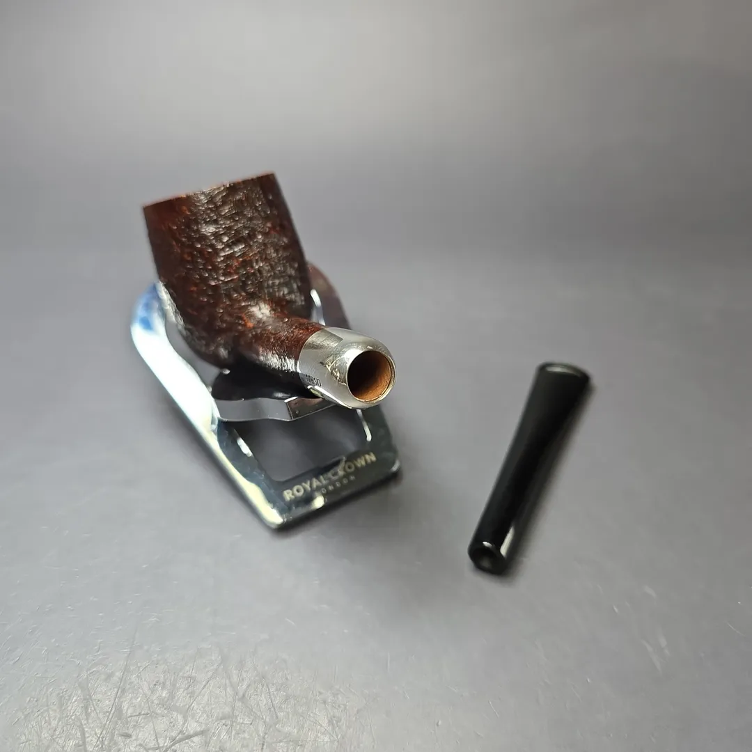 MBSD Briars Timeless Traditions 1 Sandblasted Billiard w/ Silver Handmade Briar Pipe, New - Image 12