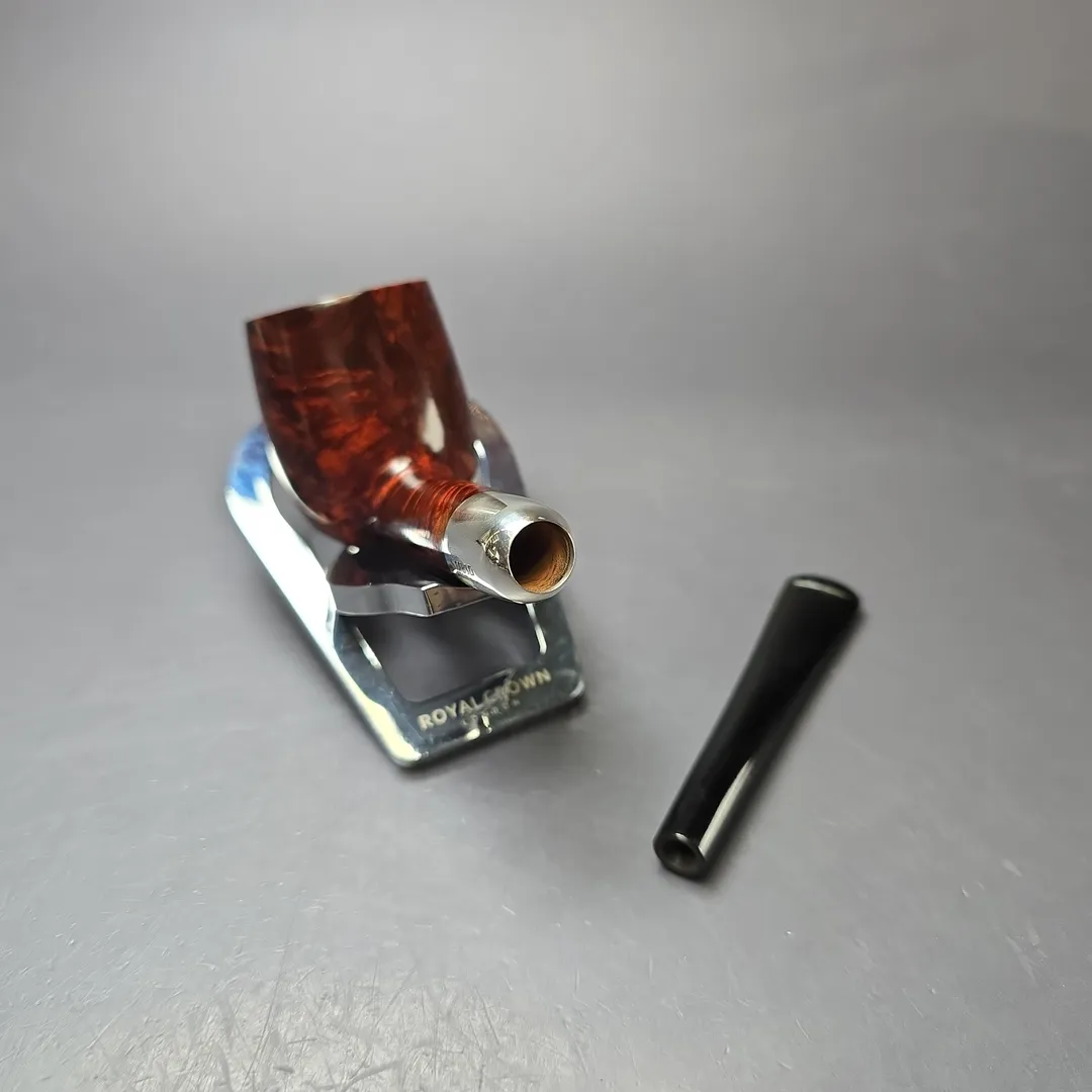 MBSD Briars Timeless Traditions 1 Smooth Billiard w/ Silver Handmade Briar Pipe, New - Image 12