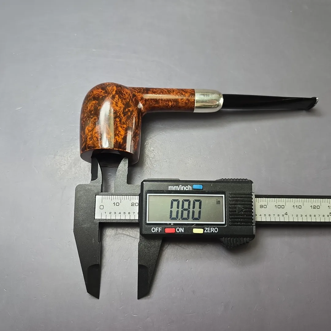 MBSD Briars Timeless Traditions 1 Smooth Billiard w/ Silver Handmade Briar Pipe, New - Image 12