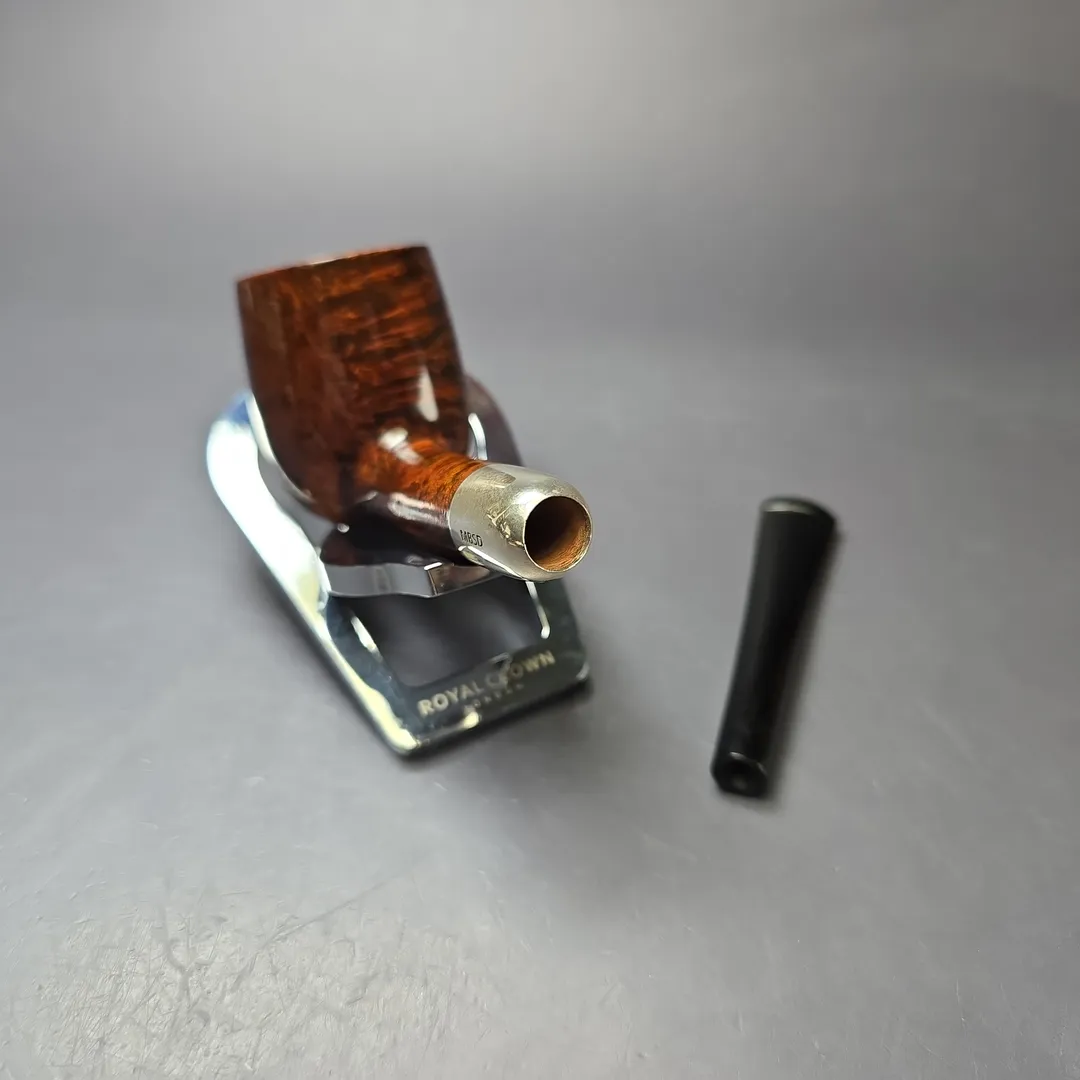 MBSD Briars Timeless Traditions 1 Smooth Billiard w/ Silver Handmade Briar Pipe, New - Image 12