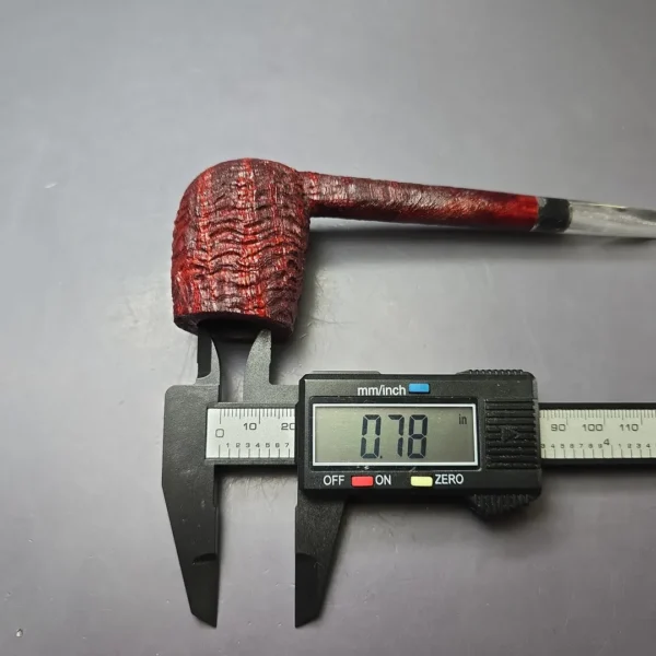 Pipe Tristan Sandblasted Liverpool w/ Perspex Handmade Briar Pipe, Unsmoked - Image 12