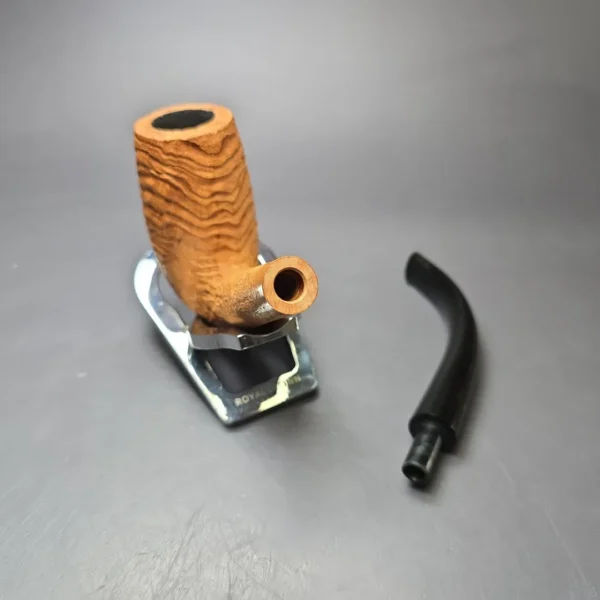 Pipe Tristan Sandblasted "Tanshell" LC Bent Billiard Handmade Briar Pipe, New - Image 12