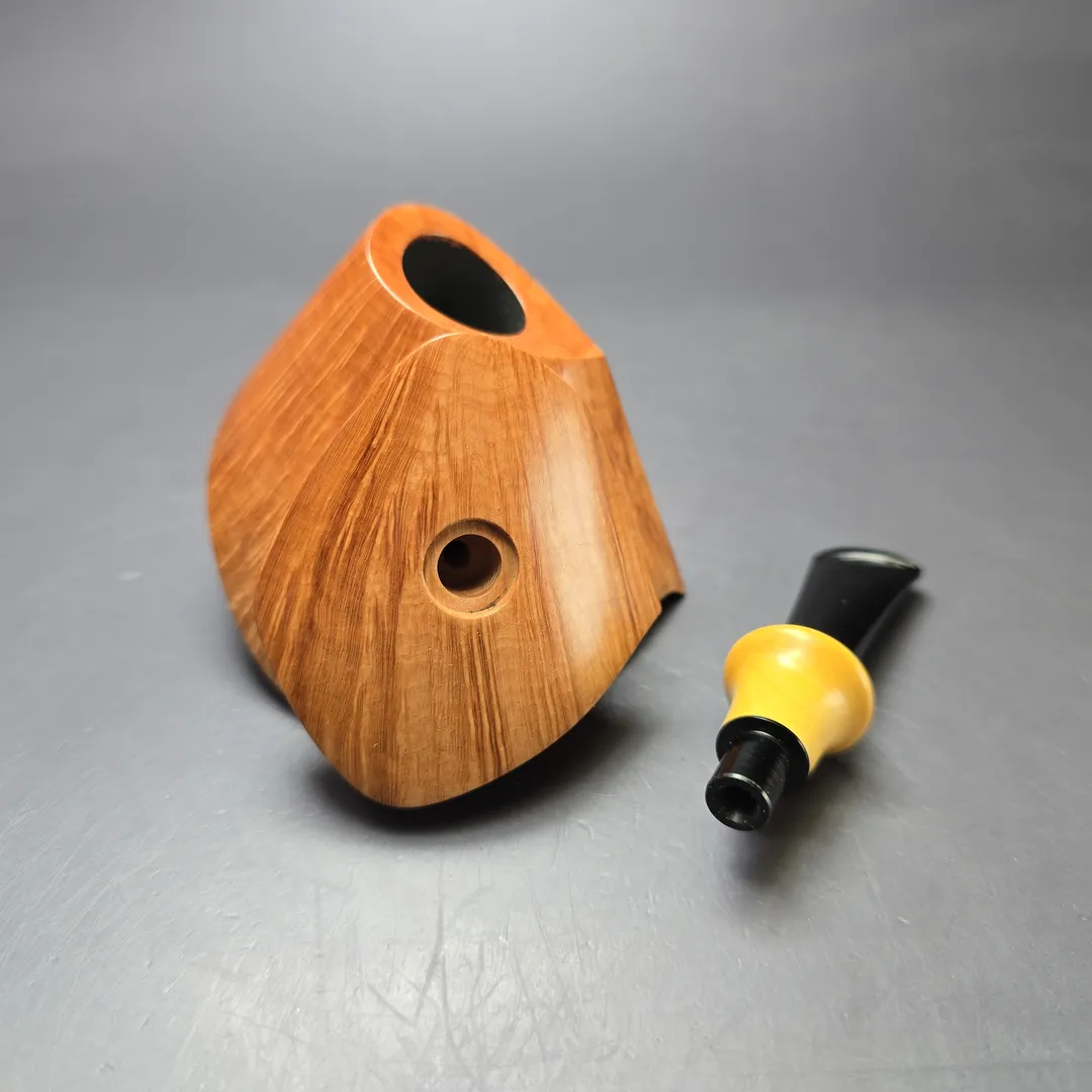 Madao 3000 Smooth Asymmetric Volcano w/ Boxwood Handmade Briar Pipe, New - Image 13
