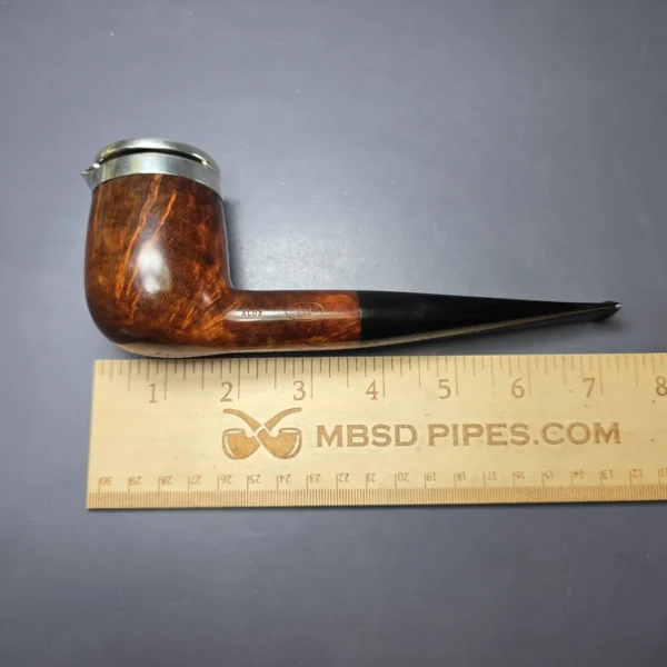 Dunhill 2005 Amber Root XL03 Smooth Giant Billiard w/ Silver Eagle Wind Cap Estate Briar Pipe, Unsmoked - Image 13
