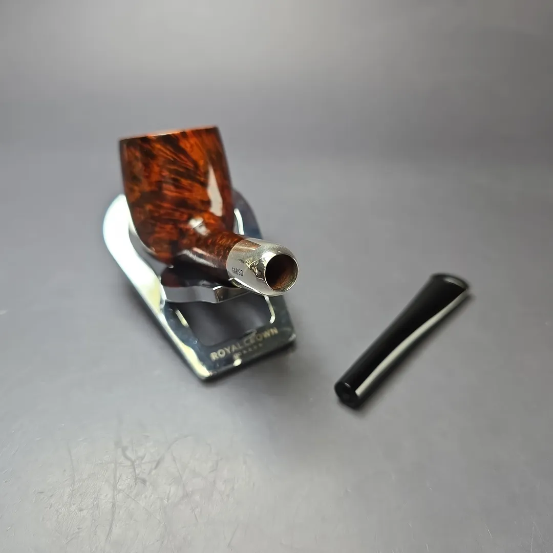 MBSD Briars Timeless Traditions 1 Smooth Billiard w/ Silver Handmade Briar Pipe, New - Image 13