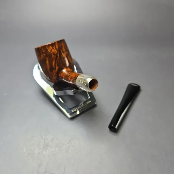 MBSD Briars Timeless Traditions 1 Smooth Billiard w/ Silver Handmade Briar Pipe, New - Image 13