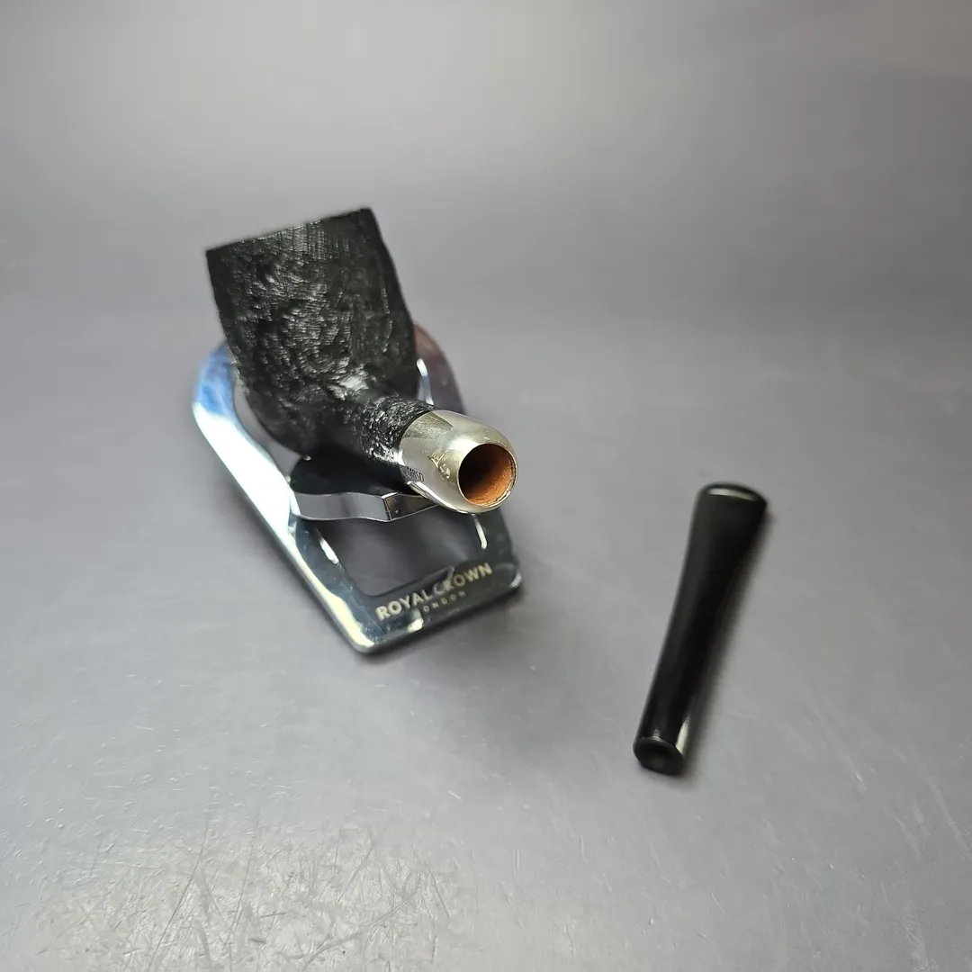 MBSD Briars Timeless Traditions 1 Sandblasted Billiard w/ Silver Handmade Briar Pipe, New - Image 13