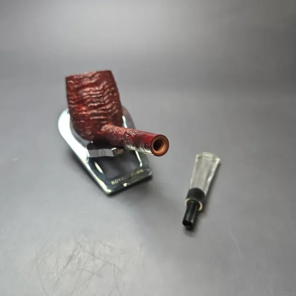 Pipe Tristan Sandblasted Liverpool w/ Perspex Handmade Briar Pipe, Unsmoked - Image 13