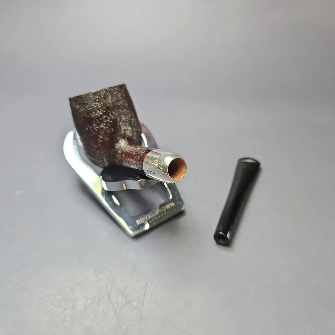 MBSD Briars Timeless Traditions 1 Sandblasted Billiard w/ Silver Handmade Briar Pipe, New - Image 14