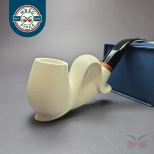 MBSD Meerschaum Deluxe Smooth Antique Style Billiard Block Meerschaum Pipe, New