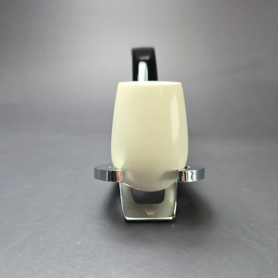 MBSD Meerschaum Deluxe Smooth Bent Billiard Block Meerschaum Pipe, New - Image 4