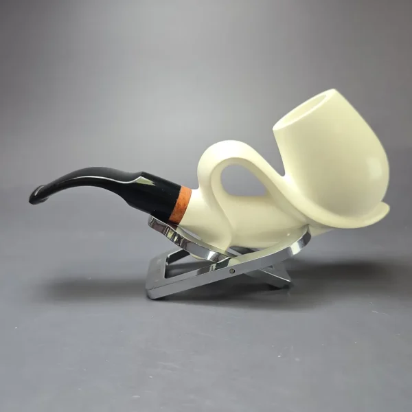 MBSD Meerschaum Deluxe Smooth Antique Style Billiard Block Meerschaum Pipe, New - Image 5