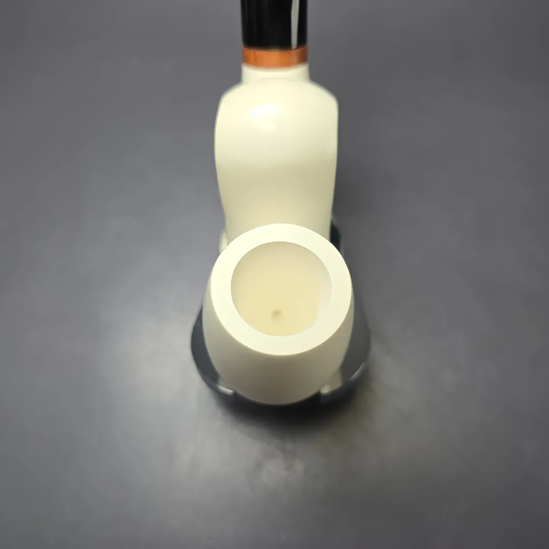 MBSD Meerschaum Deluxe Smooth Antique Style Billiard Block Meerschaum Pipe, New - Image 6