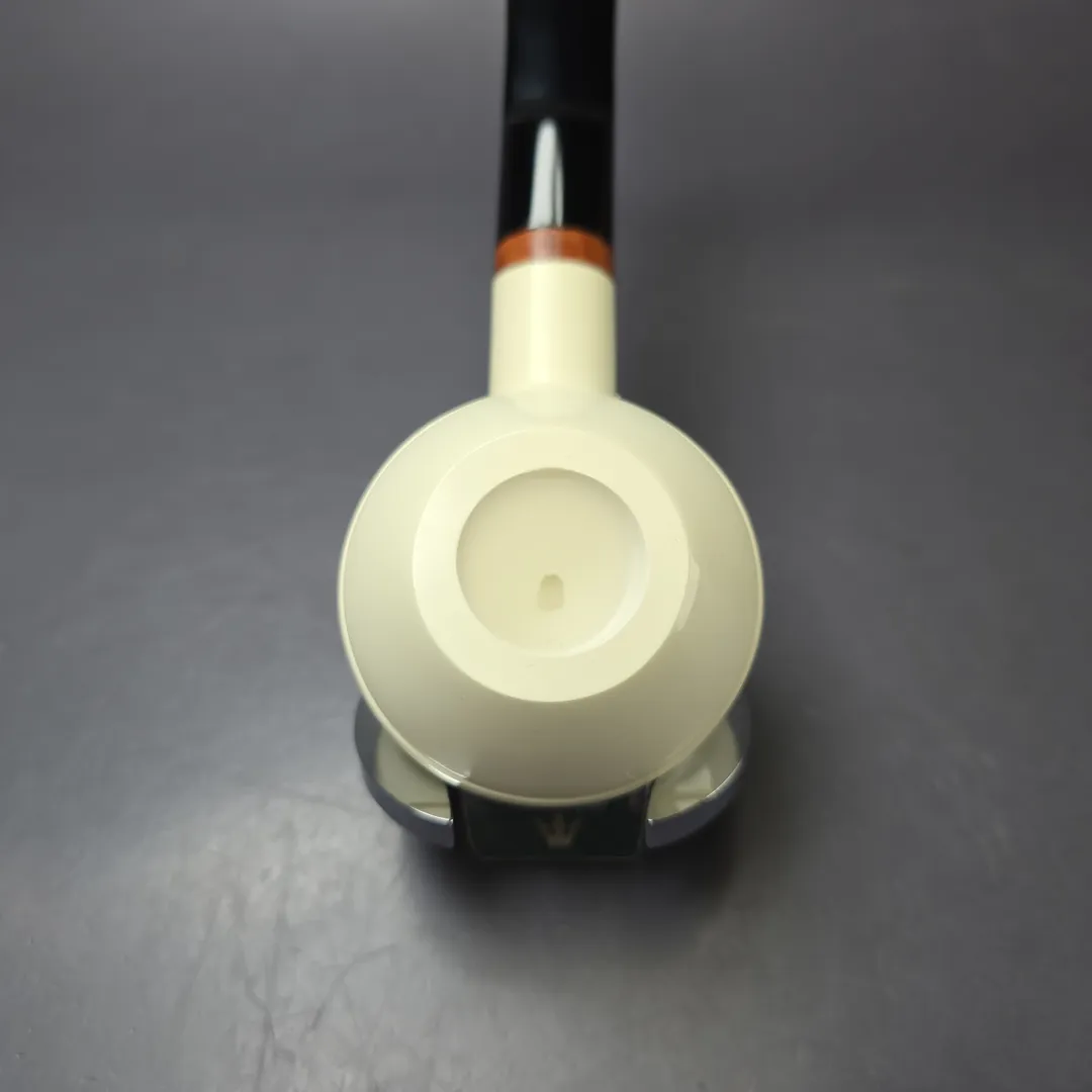 MBSD Meerschaum Deluxe Smooth Squat Rhodesian Block Meerschaum Pipe, New - Image 6