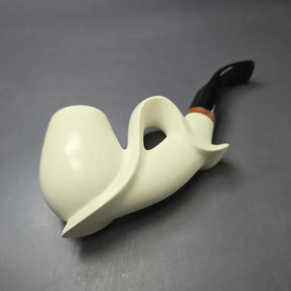 MBSD Meerschaum Deluxe Smooth Antique Style Billiard Block Meerschaum Pipe, New - Image 8