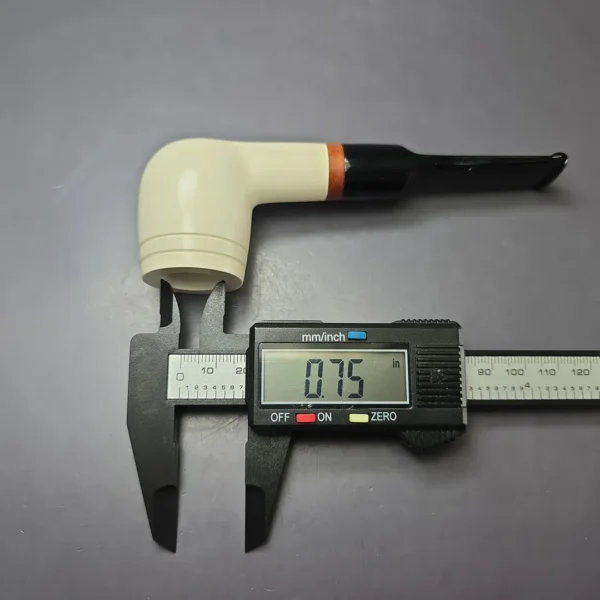 MBSD Meerschaum Deluxe Smooth Saddle Billiard Block Meerschaum Pipe, New - Image 9