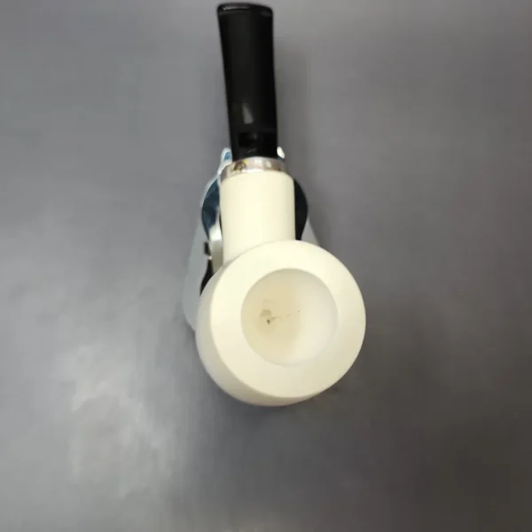 MBSD Meerschaum Silver Smooth Brandy Reverse Calabash Block Meerschaum Pipe, New - Image 4