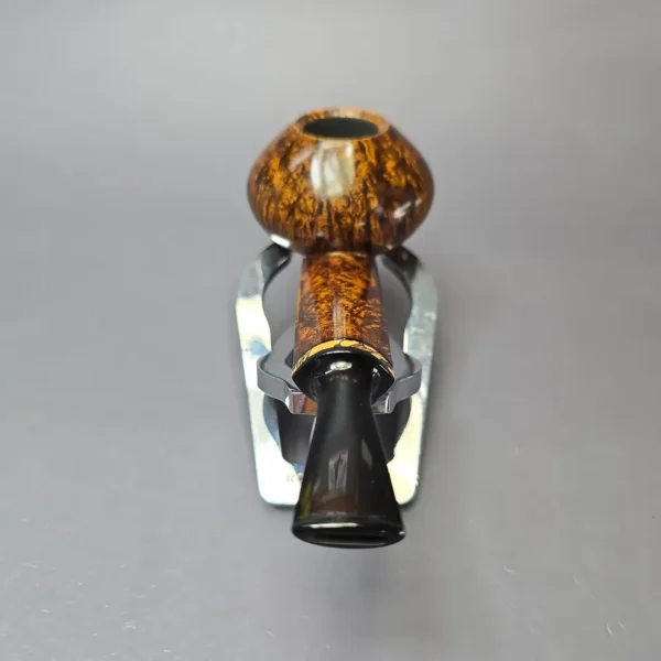Piero Vitale Smooth Squat Tomato w/ Spalted Tamarind (Moon) Handmade Briar Pipe, New - Image 5