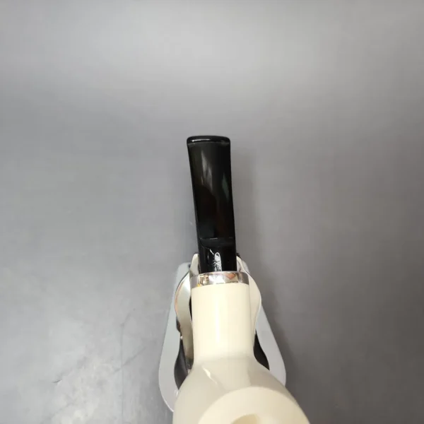 MBSD Meerschaum Silver Smooth Brandy Reverse Calabash Block Meerschaum Pipe, New - Image 5