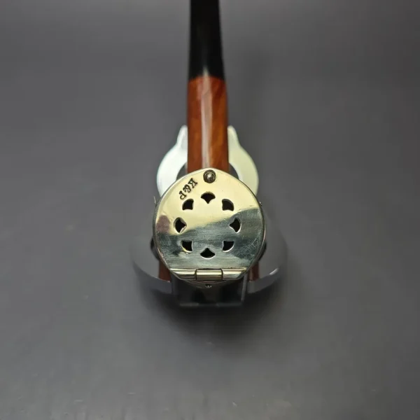 Peterson Antique Nickel Cap Natural 15 Smooth Billiard Estate Briar Pipe, Irish Estates - Image 6