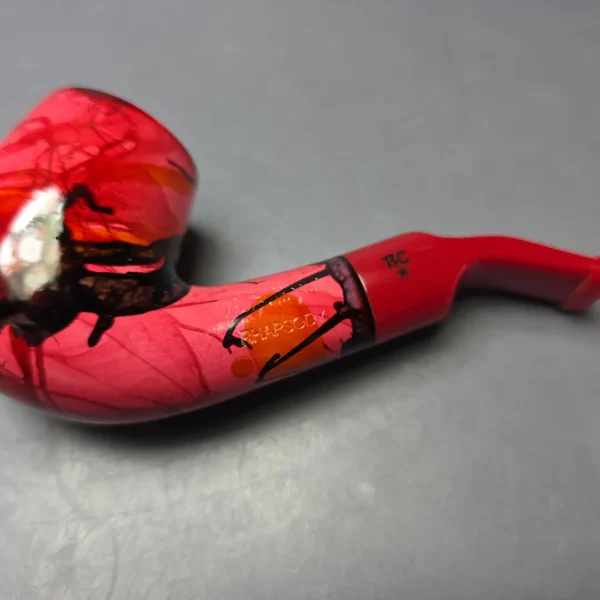 Butz Choquin Rhapsody 1504 Smooth Nosewarmer Bent Billiard Estate Briar Pipe, Unsmoked, 9mm - Image 7