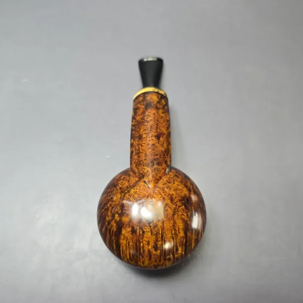 Piero Vitale Smooth Squat Tomato w/ Spalted Tamarind (Moon) Handmade Briar Pipe, New - Image 7