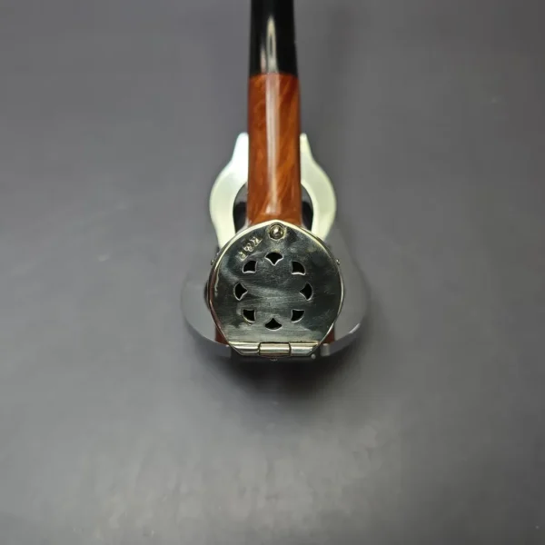 Peterson Antique Nickel Cap Natural 15 Smooth Billiard Estate Briar Pipe, Irish Estates - Image 7