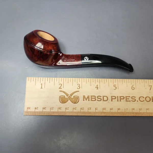 Rattray's Marlin 6 Smooth Bent Bulldog Estate Briar Pipe, Unsmoked, 9mm - Image 8