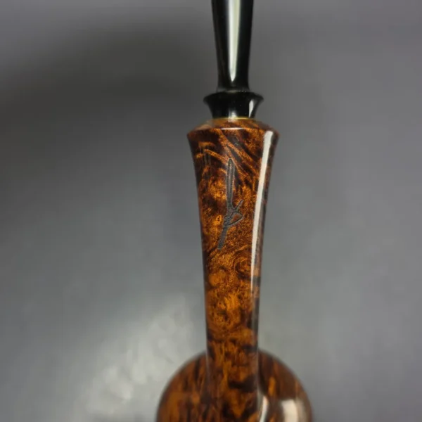 Brentegani Smooth Long Shank Footed Apple Handmade Briar Pipe, New - Image 9