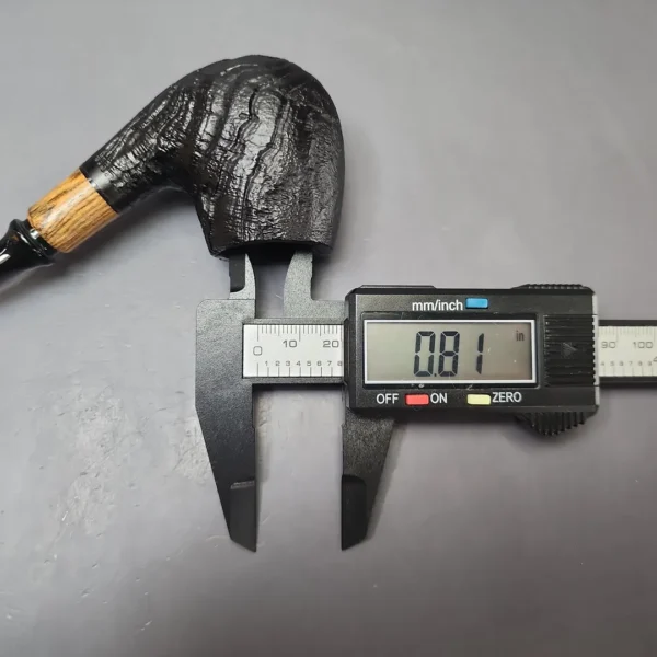 MBSD Briars by Piero Vitale Vintage Sandblasted Brandy w/ Zebrawood Briar Pipe, New - Image 9