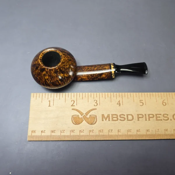 Piero Vitale Smooth Squat Tomato w/ Spalted Tamarind (Moon) Handmade Briar Pipe, New - Image 9