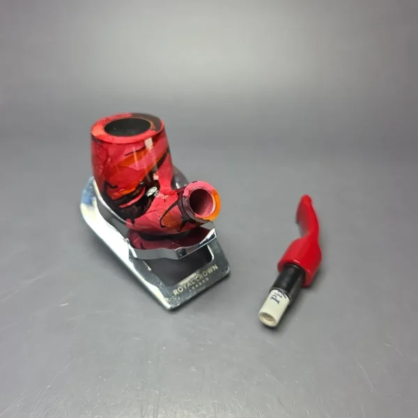 Butz Choquin Rhapsody 1504 Smooth Nosewarmer Bent Billiard Estate Briar Pipe, Unsmoked, 9mm - Image 10