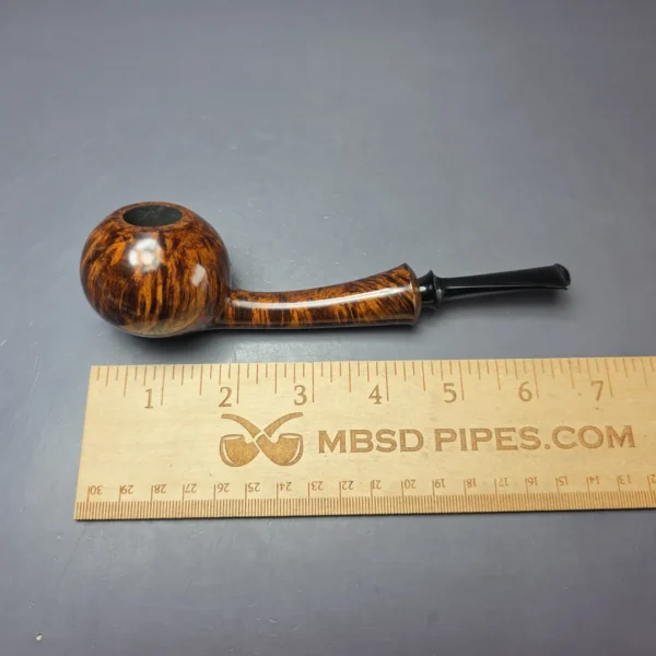 Brentegani Smooth Long Shank Footed Apple Handmade Briar Pipe, New - Image 10