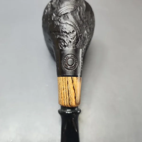 MBSD Briars by Piero Vitale Vintage Sandblasted Brandy w/ Zebrawood Briar Pipe, New - Image 10