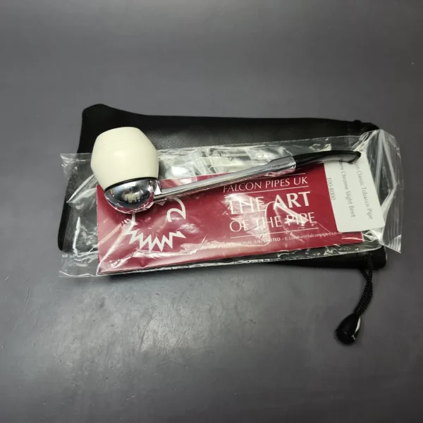 Falcon Classic Curved w/ MBSD Meerschaum Rhodesian Block Meerschaum Bowl Pipe, New - Image 10