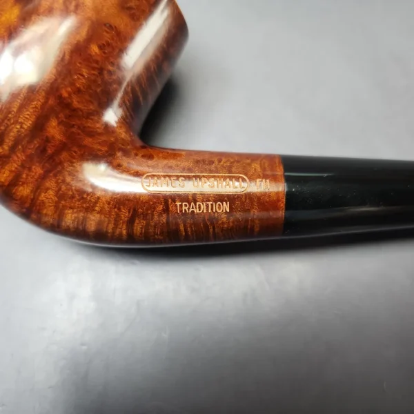James Upshall Empire Series Tradition Magnum Smooth Bent Billiard Estate Briar Pipe, Unsmoked - Image 10