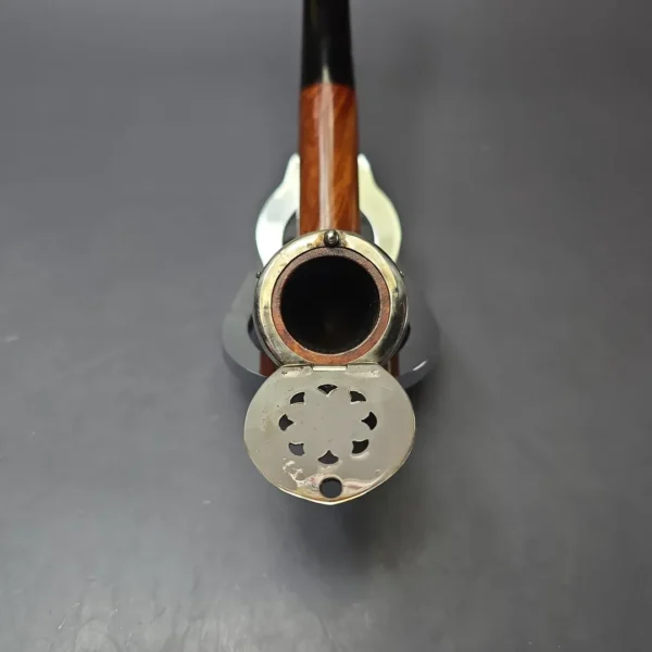 Peterson Antique Nickel Cap Natural 15 Smooth Billiard Estate Briar Pipe, Irish Estates - Image 10