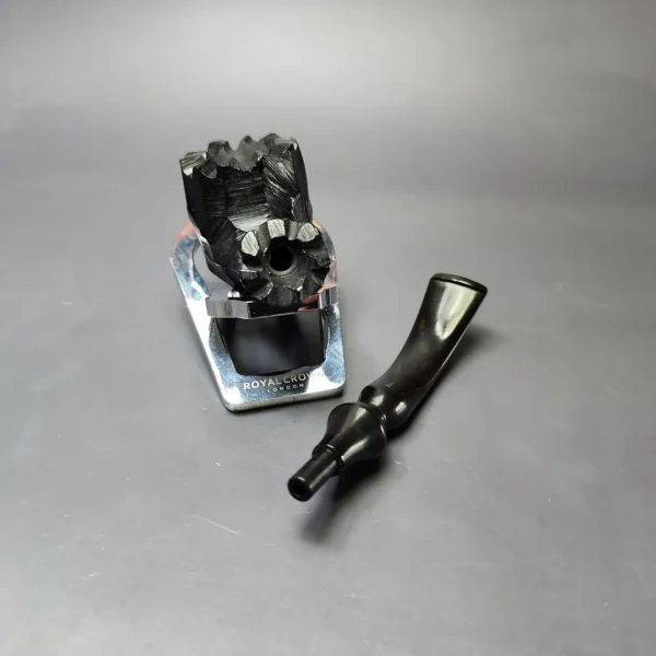 Man (Laxey) Rusticated African Block Meerschaum Estate Pipe, Unsmoked, English Estates - Image 10