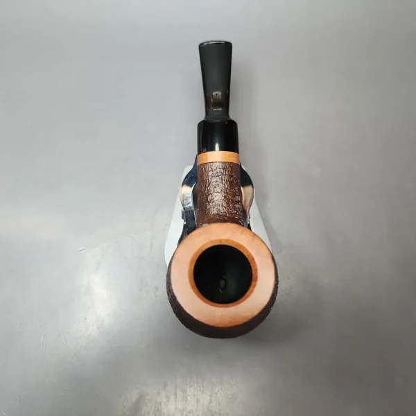 Vauen Mokka 5240 Partially Sandblasted Pot Estate Briar Pipe, Unsmoked, 9mm - Image 6