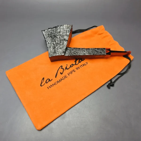 la Biota Sandblasted Panel Dublin Sitter Handmade Briar Pipe, New - Image 13