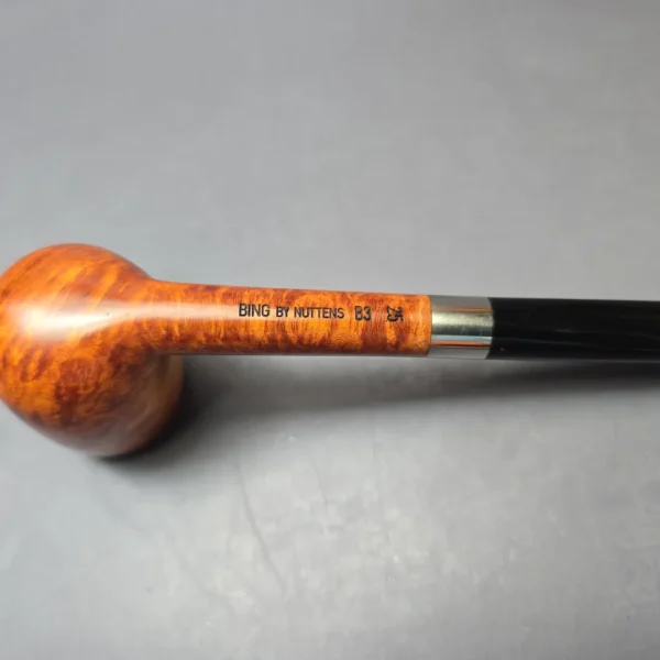 Bruno Nuttens Bing B3 Smooth Billiard w/ Aluminum Briar Pipe, New - Image 9