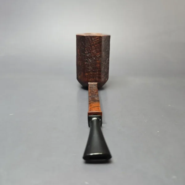 Piero Vitale Partially Sandblasted Panel w/ Cocobolo (2 Star) Handmade Briar Pipe, New - Image 5