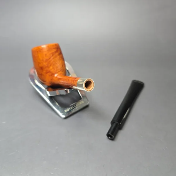 Bruno Nuttens Bing B3 Smooth Billiard w/ Aluminum Briar Pipe, New - Image 10
