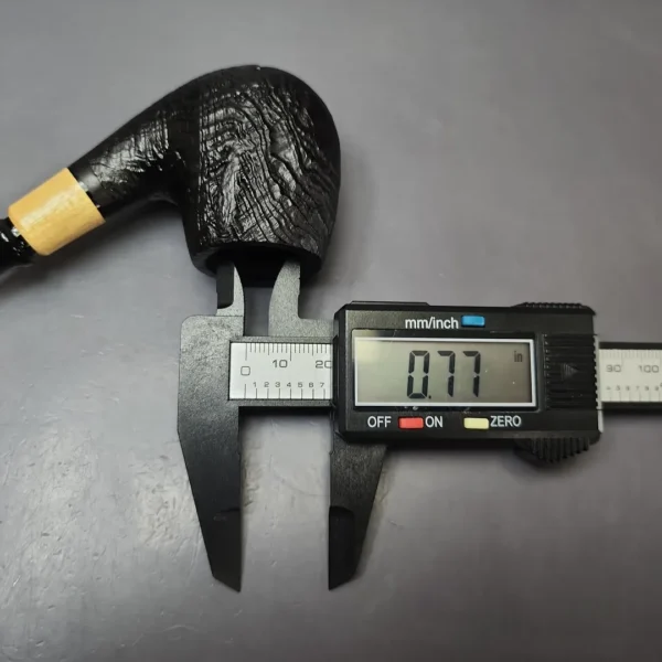 MBSD Briars by Piero Vitale Vintage Sandblasted Brandy w/ Boxwood Briar Pipe, New - Image 9