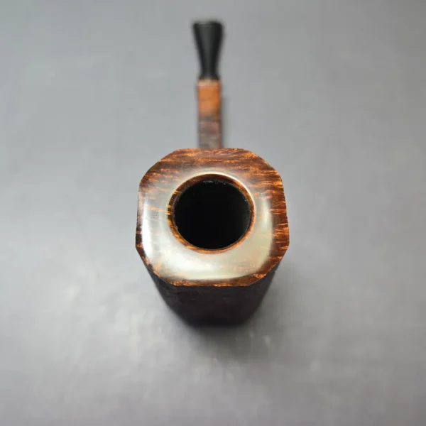 Piero Vitale Partially Sandblasted Panel w/ Cocobolo (2 Star) Handmade Briar Pipe, New - Image 6