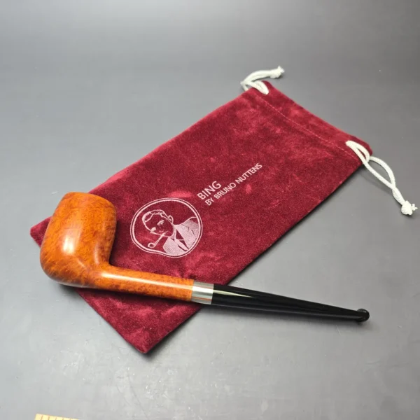 Bruno Nuttens Bing B3 Smooth Billiard w/ Aluminum Briar Pipe, New - Image 11